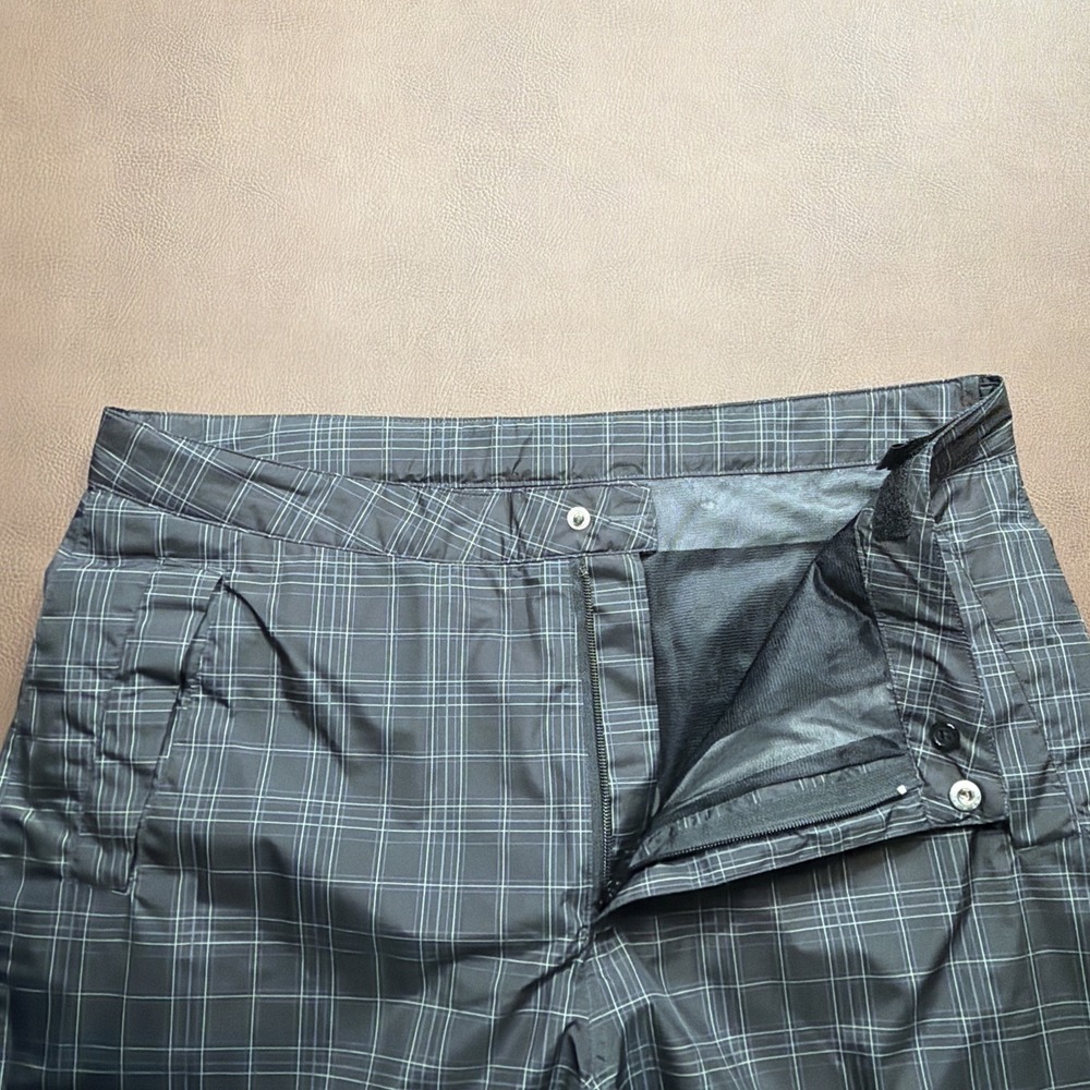 Sunice Typhoon Golf Rain Pants Mens XL Plaid Performance Waterproof Shell 33"
